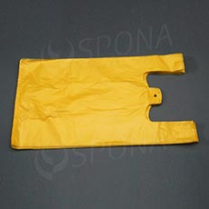 Mikroténové tašky HDPE, nosnosť 12 kg, 33+16 x 60 cm, žltá, 100 ks