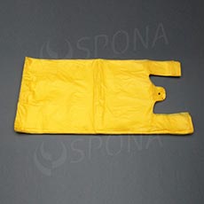 Mikroténová taška HDPE, nosnosť 15 kg, 33+20 x 69 cm, žltá, 100 ks