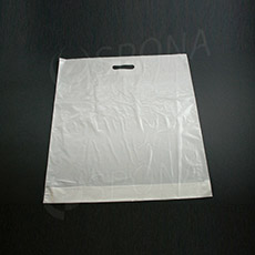 Igelitová taška LDPE 55x60+5 cm s recyklátom, biela