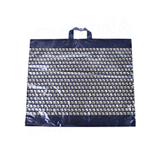 Igelitová taška LDPE, 60 x 50+5 cm, čierna s potlačou, ucho, 1 ks