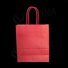 Papierová taška PASTELO, 14 x 8,5 x 21,5 cm, červená