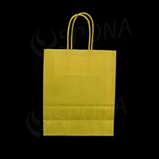 Papierová taška PASTELO, 14 x 8,5 x 21,5 cm, žltá