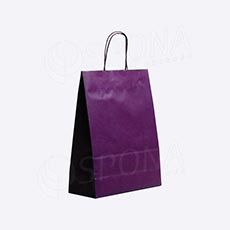 Papierová taška PASTELO, 27 x 12 x 37 cm, fialová