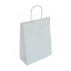Papierová taška PASTELO, 32 x 13 x 41 cm, biela