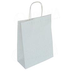 Papierová taška PASTELO, 45 x 15 x 49 cm, biela