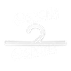 Vešiakový záves plastový, typ DOPP, šírka 176 mm, biely, 1 ks