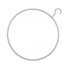 Plastový vešiak "kruh" 37 cm biele