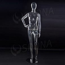 Figurína dámska transparentná EKO 03, polykarbonát