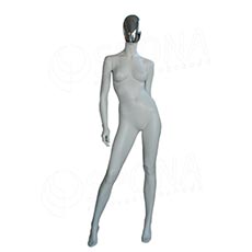 Figurína dámska CHROM 300, matná biela, maska chróm