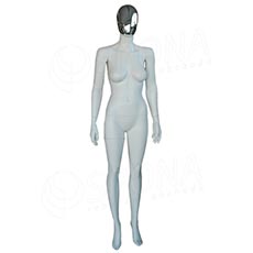 Figurína dámska CHROM 301, matná biela, maska chróm