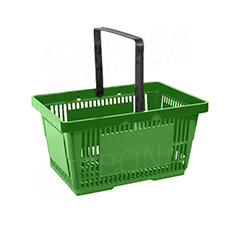 Nákupný košík, s jednou rúčkou, zelený plast