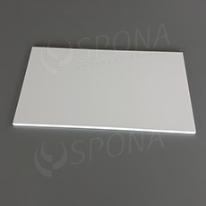 Polica MDF 900 x 350 x 12 mm, 4 x ABS, lesklá biela