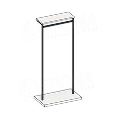 CUADRO, KIT 01A, 700 x 1460 x 400 mm, antracit, biele police