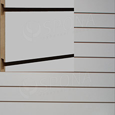 SLAT drážkový panel 120 x 120 cm, 11 drážok, rozstup 10 cm, bez insertov, biely