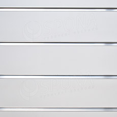 SLAT drážkový panel terminal 120 x 120 cm, 11 drážok, rozstup 10 cm, bez insertov, biela teplá