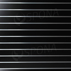SLAT drážkový panel 120 x 120 cm, 11 drážok, rozstup 10 cm, bez insertov, čierny
