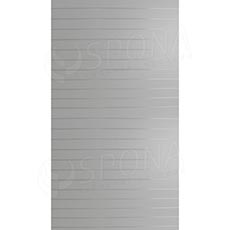 SLAT panel 120 x 240 cm, 23 drážok v rozostupe 10 cm, bez insertov, šedý