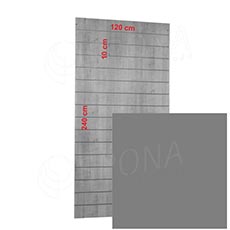 SLAT drážkový panel 120 x 240 cm, 23 drážok, rozstup 10 cm, bez insertov, strieborný