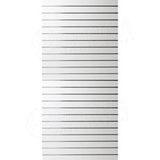 SLAT drážkový panel terminal 120 x 240 cm, 23 drážok, rozstup 10 cm, bez insertov, biely