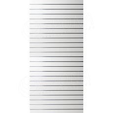 SLAT drážkový panel 120 x 240 cm, terminal, 15 drážok, rozstup 15 cm, bez insertov, biely