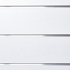 SLAT drážkový panel 120 x 240 cm, 15 drážok, rozstup 15 cm, bez insertov, biely