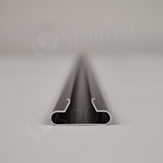 SLAT insert / lišta do drážky, profil T, hliník 0,85 mm, dĺžka 120 cm, zaguľatený, čierny