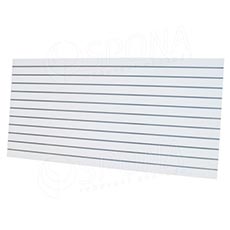 SLAT FIX drážkový panel terminal 240 x 120 cm, 11 drážok, rozstup 10 cm, bez insertov, obojstranný obojstranný biely dekór