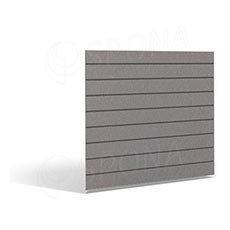 SLAT FIX panel 120 x 120 cm, 11 drážok v rozostupe 10 cm, bez insertov, platina
