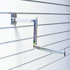 SLAT zalomené rameno, dĺžka 400 mm, chróm