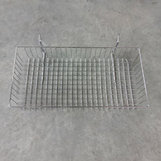 Košík drôtený univerzálny 600 x 300 x 100 mm, chróm, pre systémy SLAT a SIEŤ