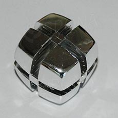 Kocka KUBIK 25 mm, pre sklo 4 mm, pochrómovaná