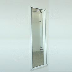 Zrkadlo na stenu v ráme, 160 x 55 cm, farba rámu matná biela