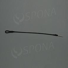 Bezpečnostné oceľové lanko s očkom, dĺžka 160 mm, plast