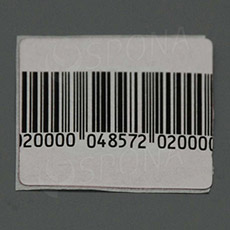 Bezpečnostná etiketa papierová, 8,2 MHz, 30 x 40 mm, čiarový kód, 1000 ks