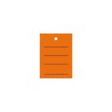 Papierové visačky, typ 3040, 29 x 40 mm, s potlačou, oranžové, 2000 ks