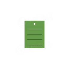 Papierové visačky, typ 3040, 29 x 40 mm, s potlačou, zelené, 2000 ks