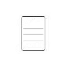 Papierové visačky, typ 4060, 40 x 60 mm, s potlačou, biele, 1000 ks