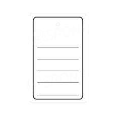 Papierové visačky, typ 5080, 48 x 76 mm, s potlačou, biele, 1000 ks