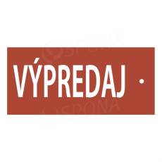 Papierové visačky, typ 50105, 105 x 48 mm, potlač "VÝPREDAJ", červené, 100 ks