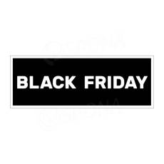 Papierový banner, SKONTO 650 x 240 mm, "BLACK FRIDAY", čierna, biela tlač, 4 ks