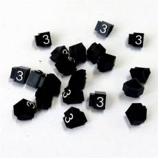 Cenovky Q 3D, 6 x 9 mm, náhradné číslo