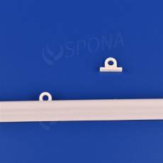 Očko k lište na uchytenie banneru, typ II, biele