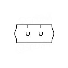 Etikety do klieští, typ UNI, zaoblené, 26 x 12 mm, biele, 1500 ks