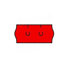 Etikety do klieští, typ UNI, zaoblené, 26 x 12 mm, červené, 1500 ks