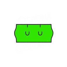 Etikety do klieští, typ UNI, zaoblené, 26 x 12 mm, zelené, 1500 ks