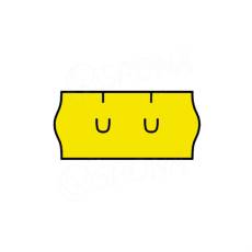 Etikety do klieští, typ UNI, zaoblené, 26 x 12 mm, žlté, 1500 ks