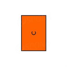 Etikety do klieští, typ MOTEX, rovné, 16 x 23 mm, oranžové, 870 ks