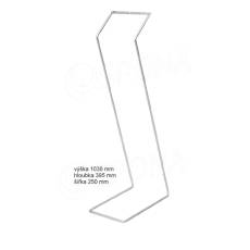 Stojanček priestorový na popisy a KLIP rámy, chróm