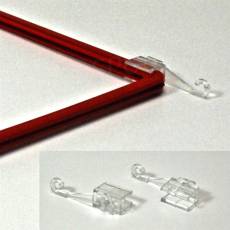 Záves na lanko pre rámček hrúbky 8 mm, priehľadný akrylát, pár