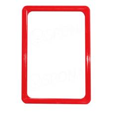 Plastový rámček na plagáty, typ 100, formát A5, 148 x 210 mm, hrúbka 11 mm, červený